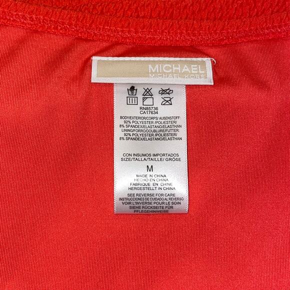 Michael Kors Women's Textured High-Leg Bikini Bottoms sangria Medium - Picture 4 of 5